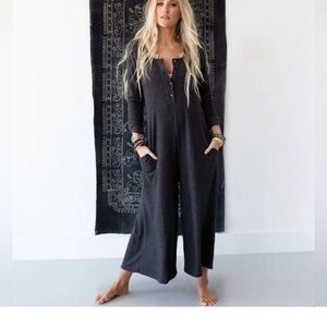 THREE BIRD NEST simply comfort jumpsuit in dark gray